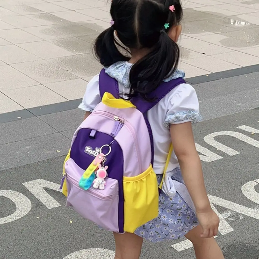 Mochila escolar ligera de gran capacidad para niños, resistente al desgaste, protección de la columna vertebral, mochilas coloridas para niños