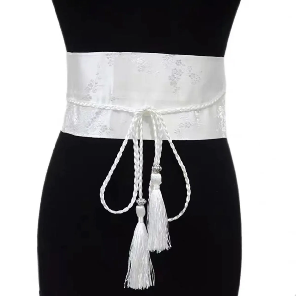 Oriental Embroidered Belt for Women Chic Tie-Up Waist Cincher Bohemian Style Sash for Dresses Fashion