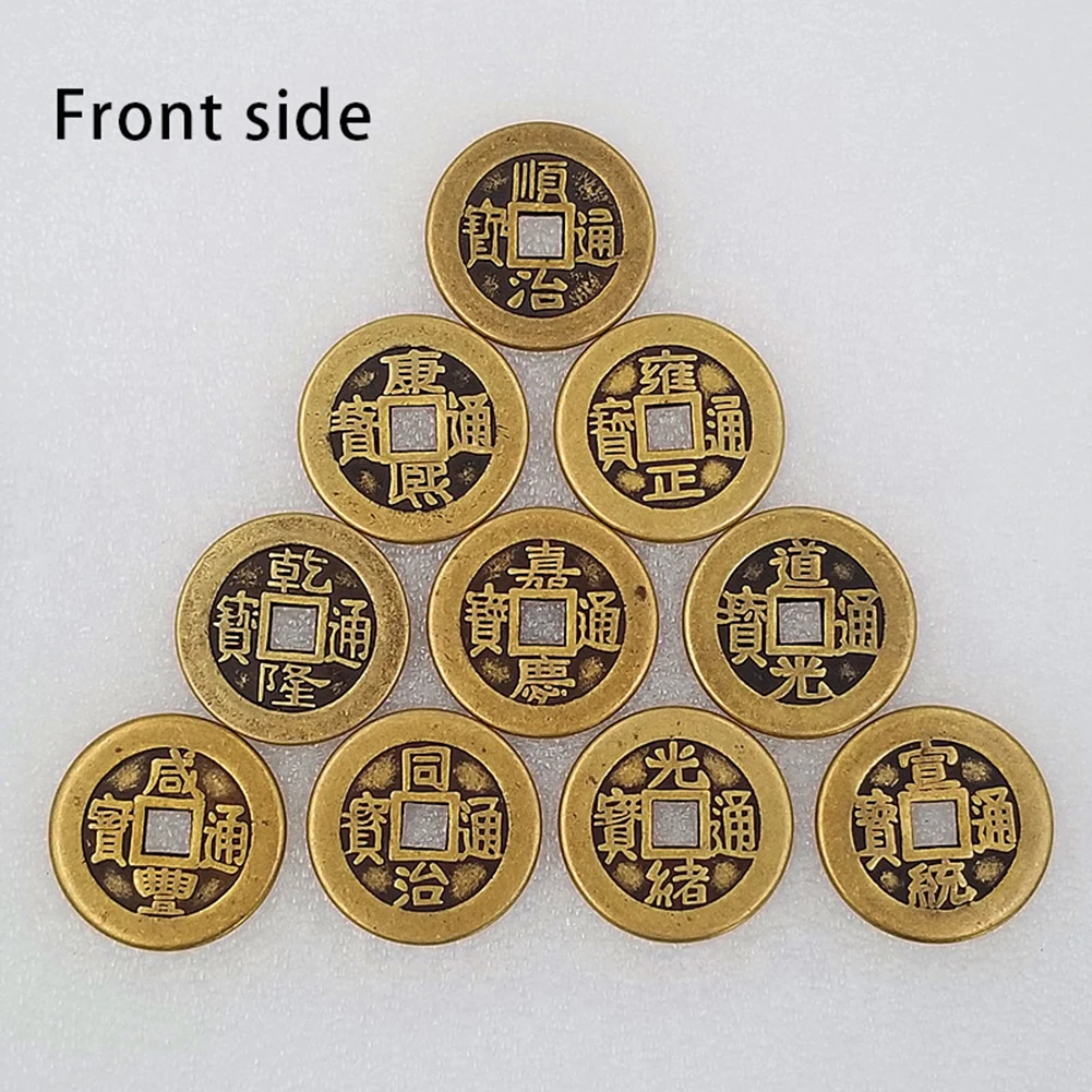 Thickened Antique Chinese Copper Coins Lucky Fortune Coins Home Accessories Blessing Curio Ancient Emperor Coins Souvenir Gifts