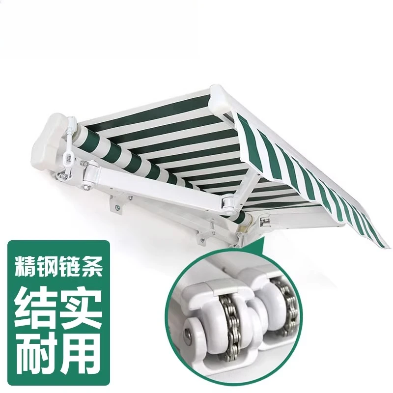 Awning Retractable canopy Eaves Door Head Hand Crank Electric Folding Shrink Anti-canopy Store Outdoor canopy