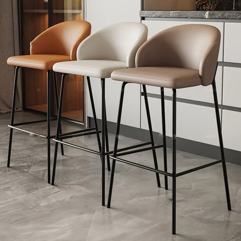 High quality Nordic bar chairs, simple waterproof modern bar chairs, metal comfortable chairs, home furniture