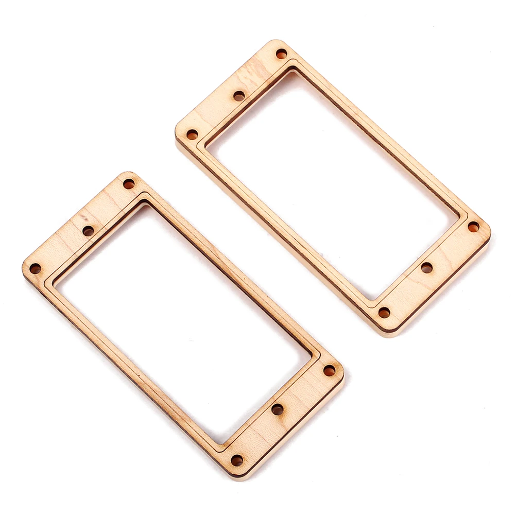 

2Pcs Humbucker Durable Double Coil Pickup Ring Slanted Humbucker Frame Mounting Bass Guitar Accessories Bamboo Style
