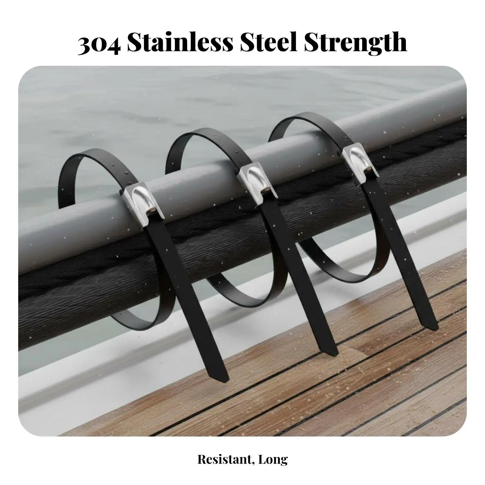 Rust Resistant Steel Zip Tie with Self Locking Design for Electrical Wire Bundling in Harsh Environments