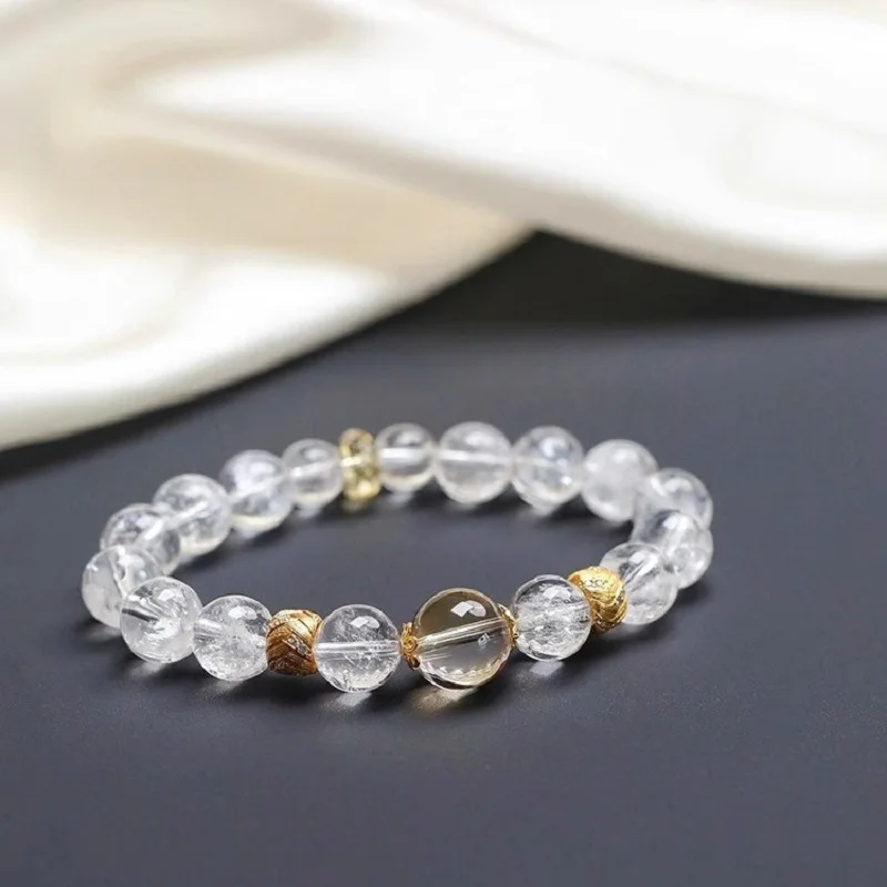 

Natural White Crystal, Citrine Bracelet, Women's Light Luxury Bracelet, Niche, Jewelry, Gifts