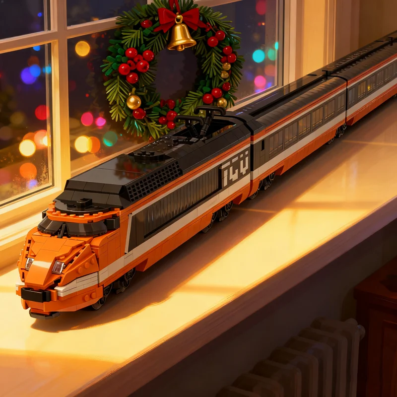 1952 Stück MOC 8 Wide Tgv Horizon Express Zug Modell Bausteine Bau Weihnachtsgeschenk DIY Kreative Spielzeugidee Bildung