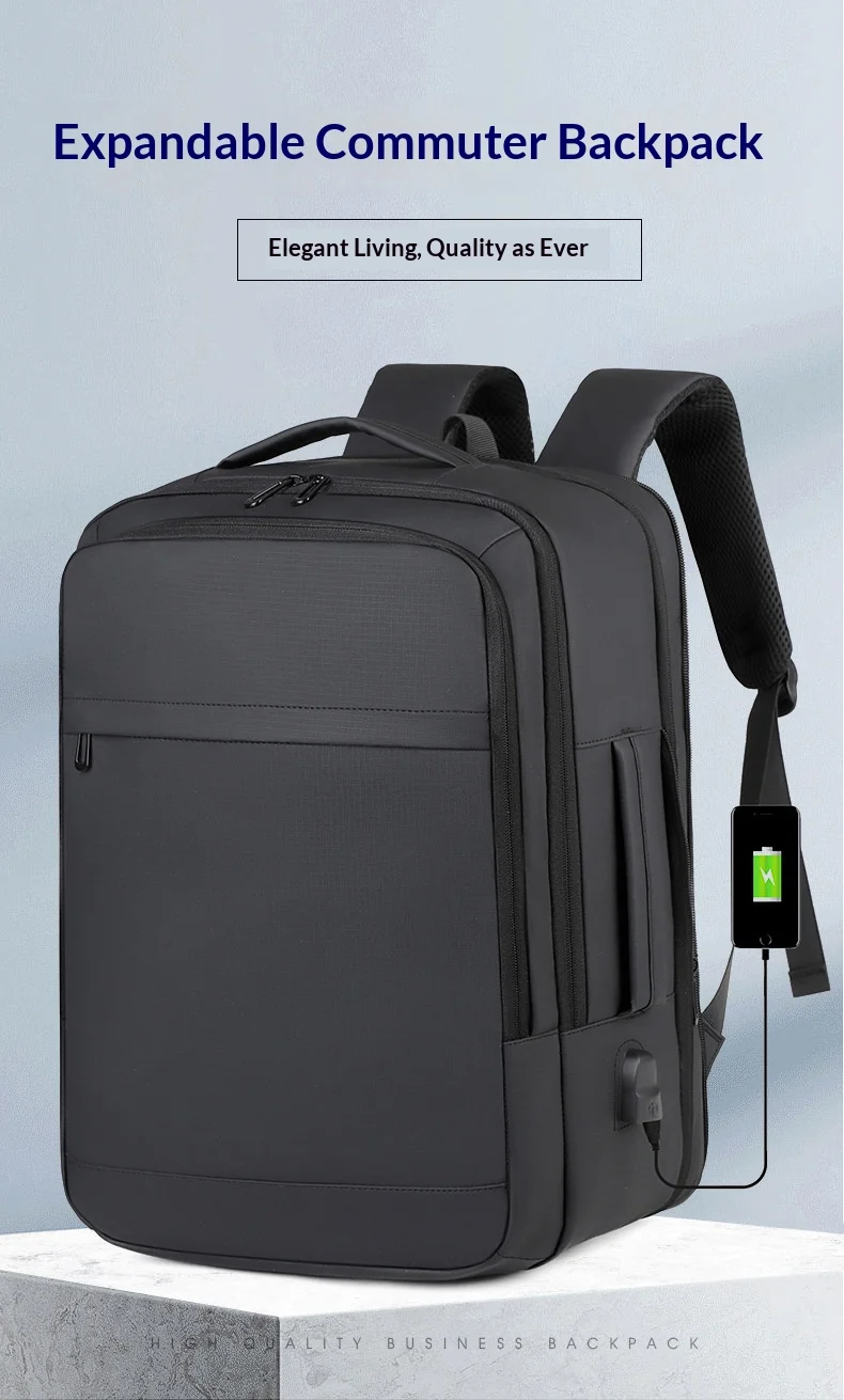 Business Travel Backpack for Men,Large Capacity Laptop Bag for Commuting&School,Simple Backpack for High School & Middle School