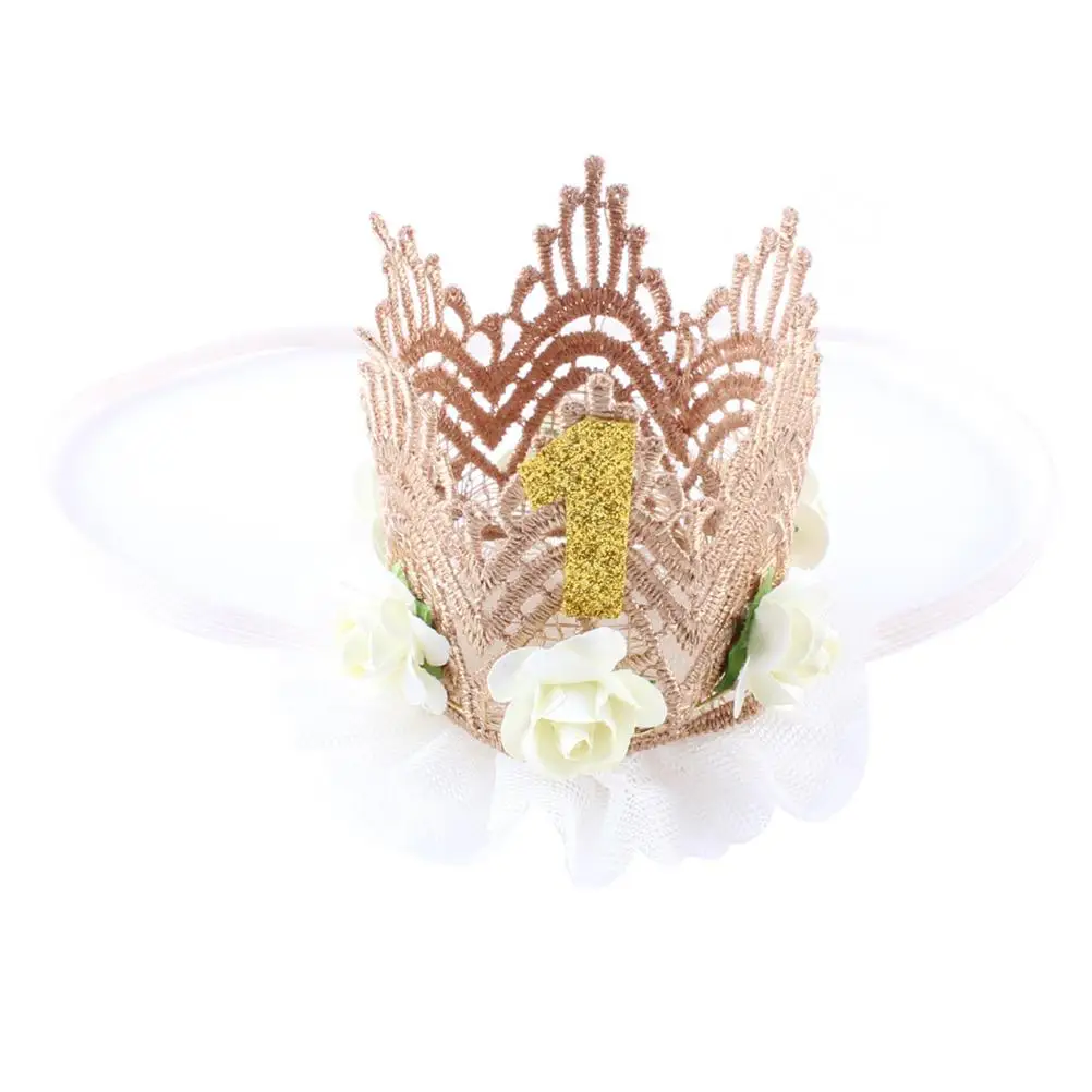 

Elegant Lace Headband for Baby Girl Hair Birthday Party Photoshoot Decor Kids Crown