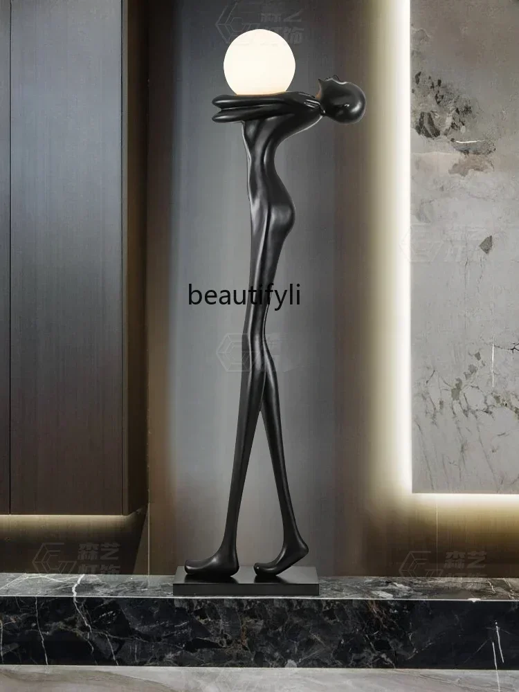

Asmt09 Sculpture Abstract Character Art Floor Lamp Slightly Luxury Decoration Decoration Creative Lobby Sales Office Lamp