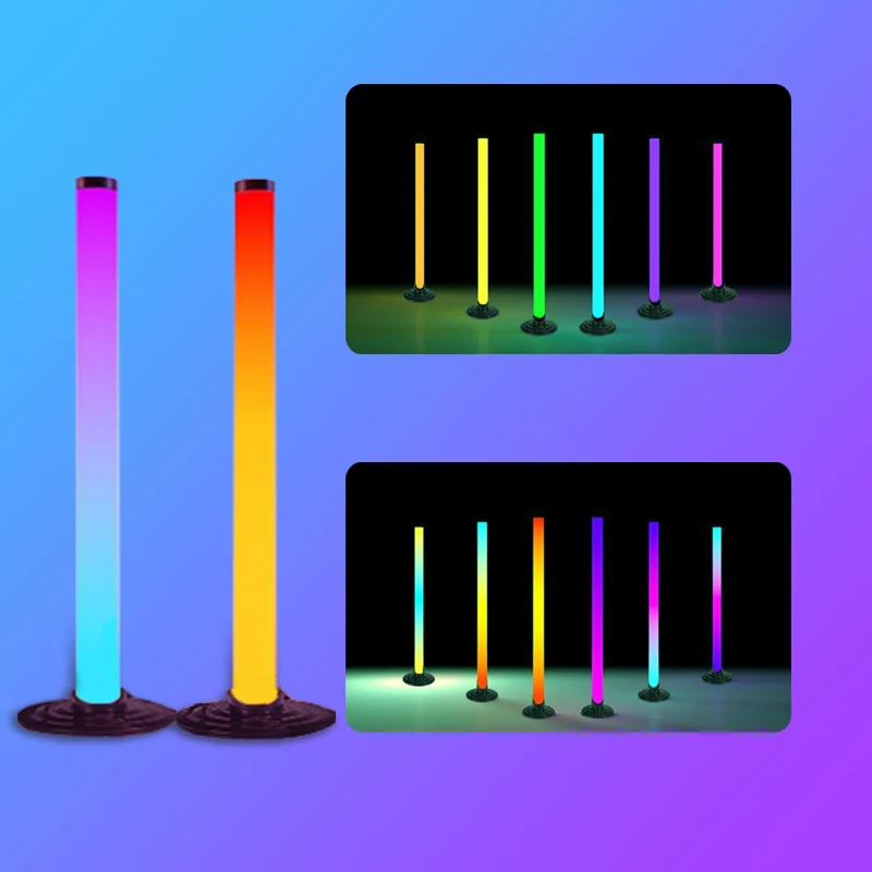 

RGB Floor Lamp with Music Sync,Smart LED Corner Light with APP Remote Control, Color Changing Mood Standing Lamp for Bedroom