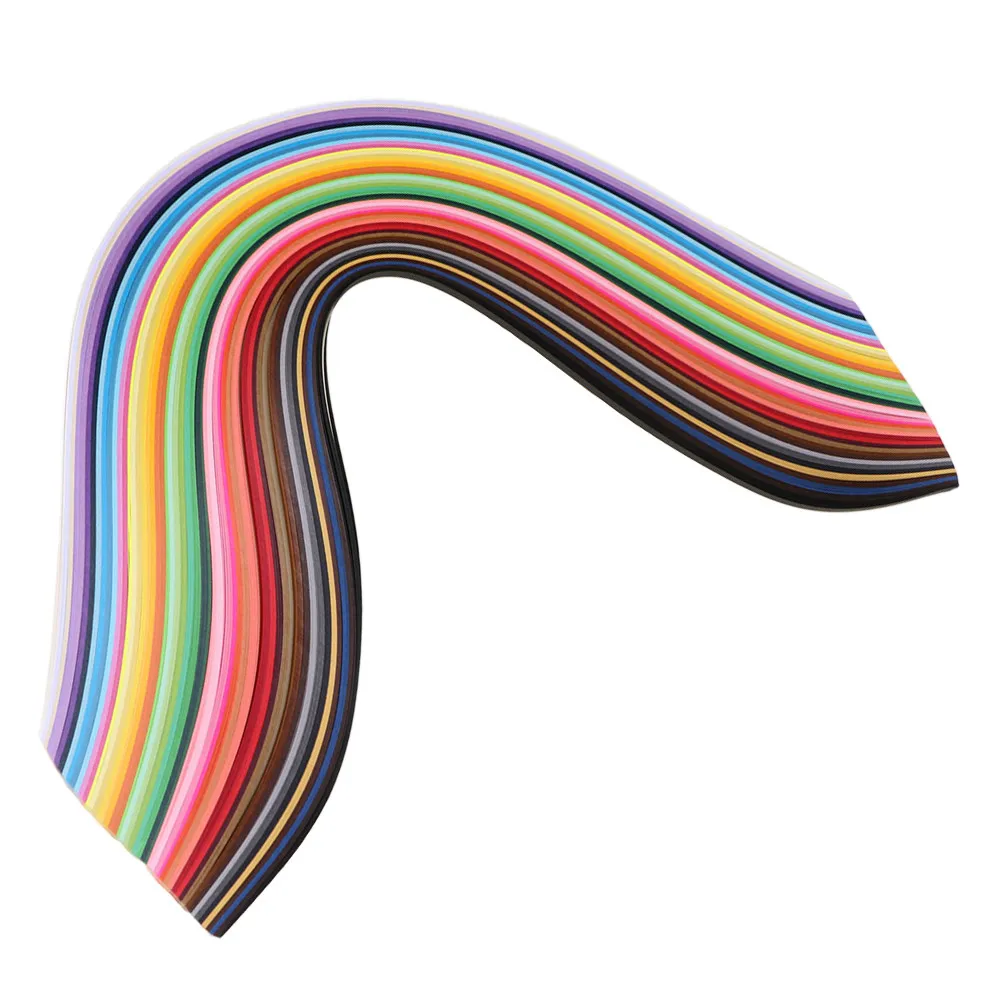 1000Pcs Quilling Paper Strips Set 5Mm Width Vibrant Assorted Colors Easy-Grip Smooth Finish for DIY Craft Kits Scrapbooking Card