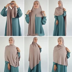 Good Stitch Stretchy Jersey Scarf Jersey Hijab Instant Hijab Plain Muslim Shawls Supplier Turban HeadWraps Foulard Femme