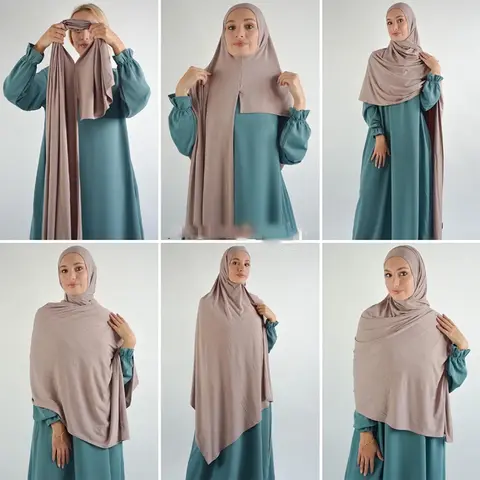 좋은 스티치 신축성있는 저지 스카프 저지 Hijab 인스턴트 Hijab 일반 이슬람 Shawls 공급 업체 Turban HeadWraps Foulard Femme Best5
