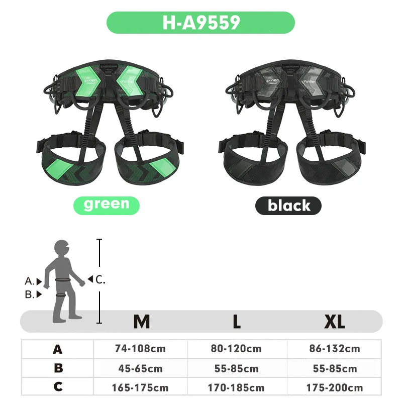 Imagem -05 - Cinto de Segurança Xinda-half-body Panther Eagle Arnês ao ar Livre Respirável Multifuncional Escalada Operação de Alta Altitude