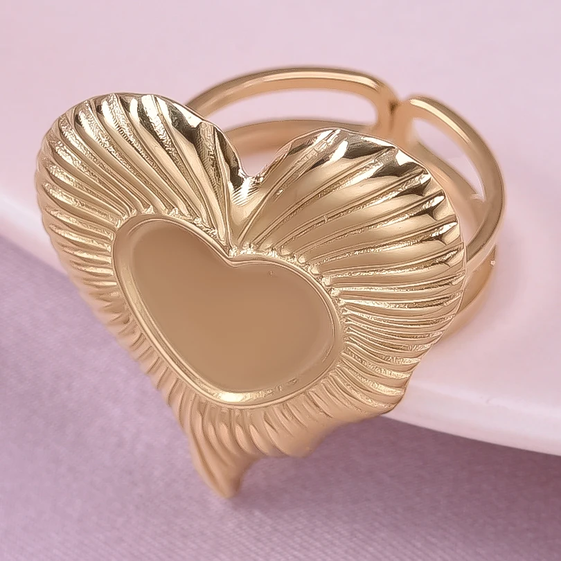 6 teile/los Vergoldet Edelstahl Basis Ringe Einstellungen DIY Blank Knuckle Ringe für Frauen Schmuck Charms Nie Verblassen Großhandel – Detail 31