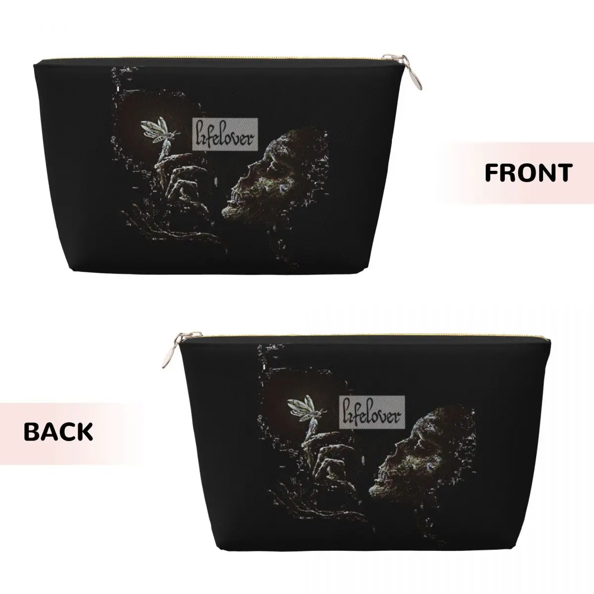 Custom Lifelover Band Nocturnal Depression Travel Toiletry Bag for Women Makeup Cosmetic Bag Beauty Storage Dopp Kit