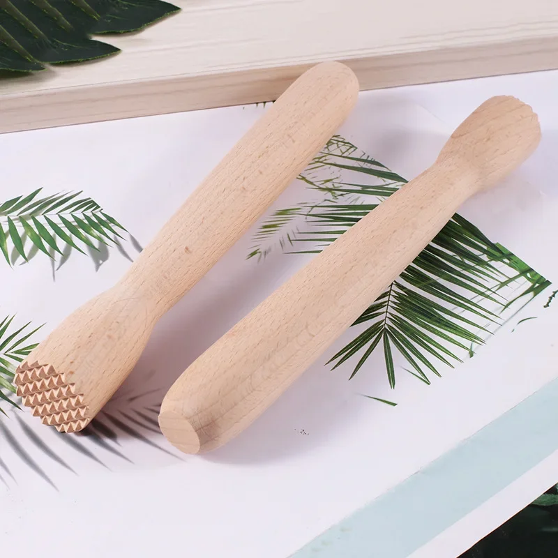 

Wood Masher Multifunction Beech Wood Crushed Ice Hammer Crushed Popsicle Sticks Cocktail Ice Cube Crusher Fruit Muddle Pestles