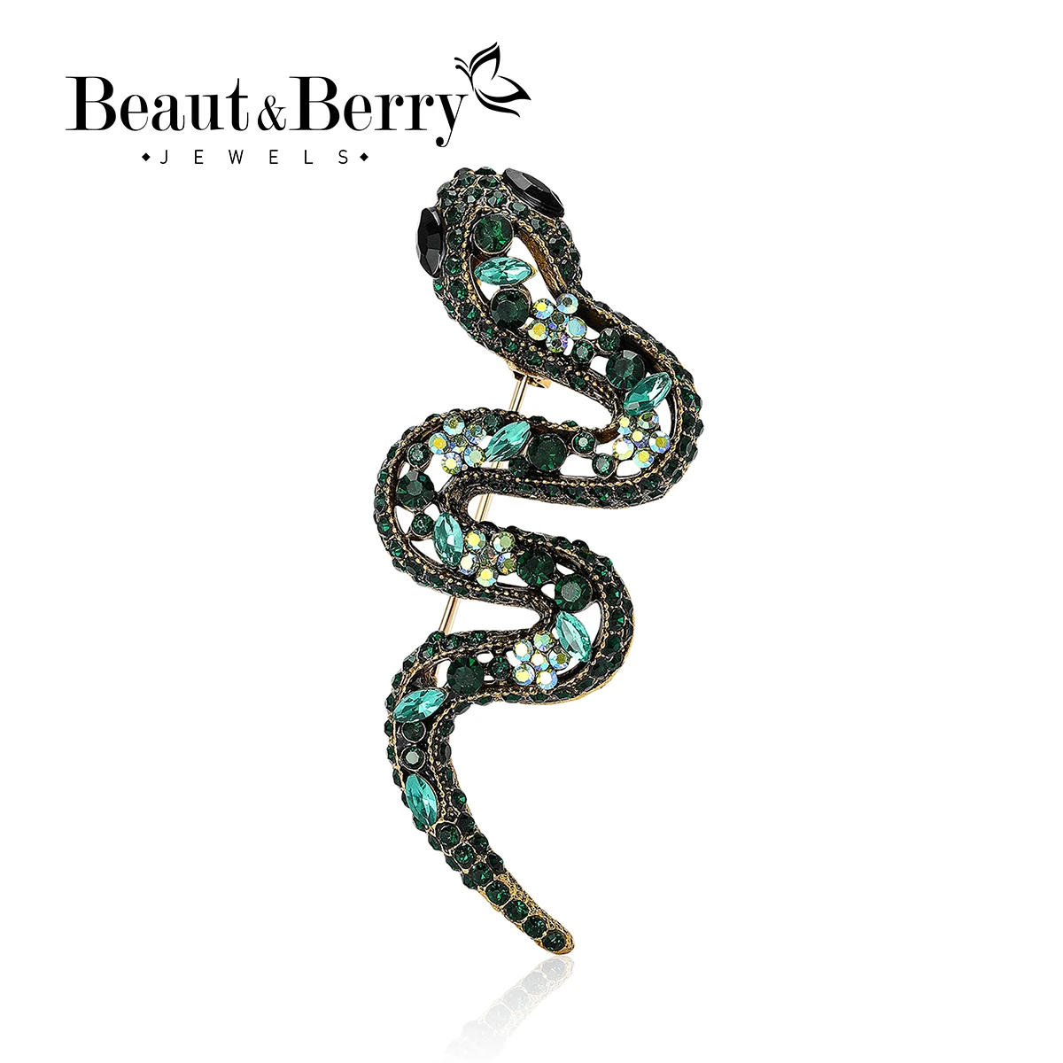 Elegant Rhinestone Snake Brooches for Women Unisex Animal Pins Multi-color Available Casual Party Accessories Gifts