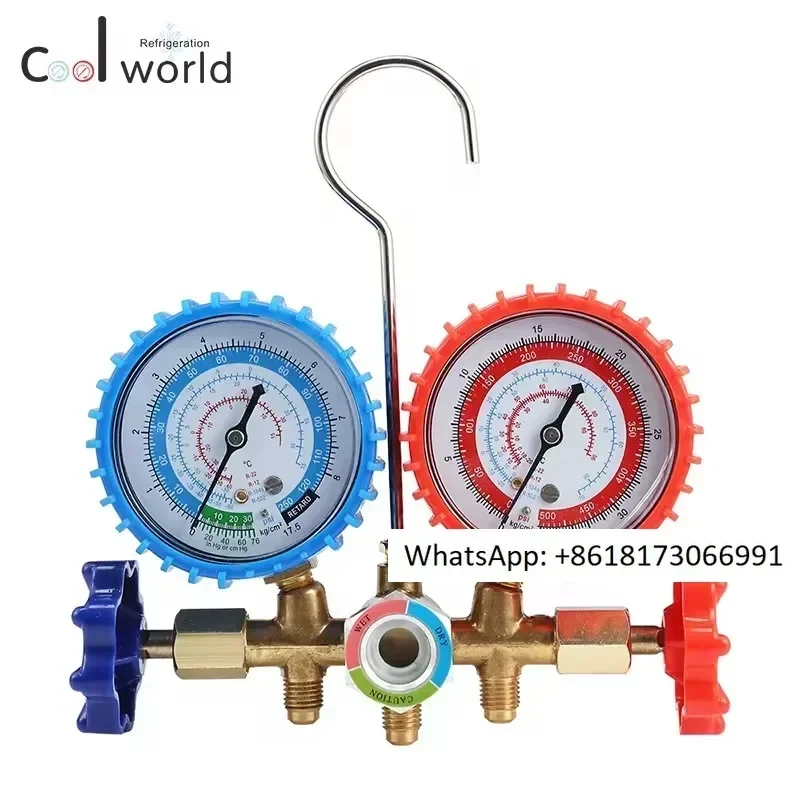 CT-536  manifold gauge set for r134a r410a r22 hvac ac refrigeration test charging hoses