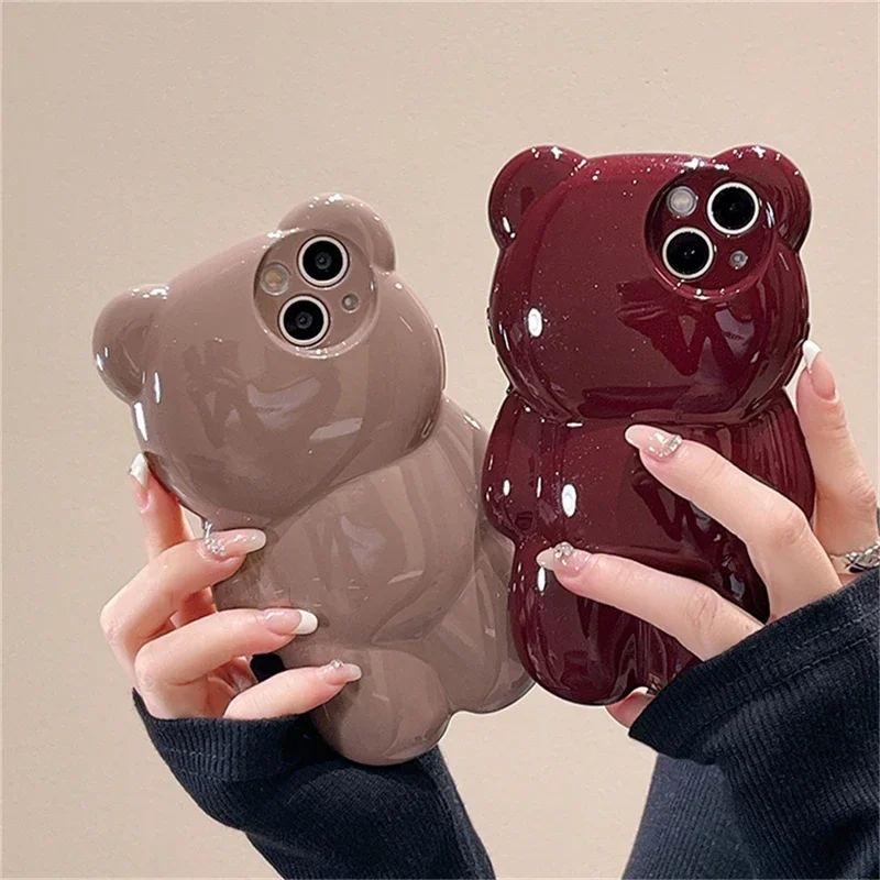 ぷっくりベア iPhoneケース｜3Dくまデザイン #230707 – スマホケース
