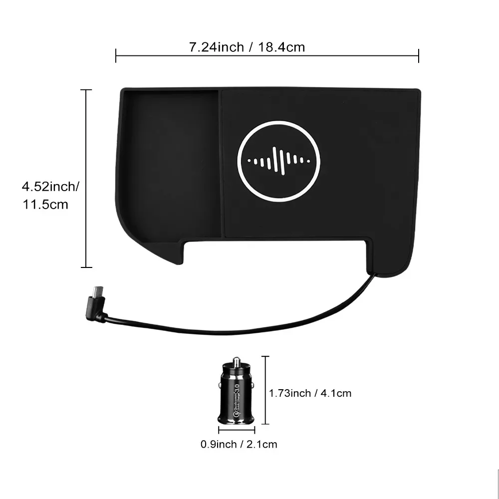 Car Wireless Charger Pad Stable Fast Charging For Lexus NX 250/350/350h/450h 22-25 Center Console Storage Box Trim Accessories