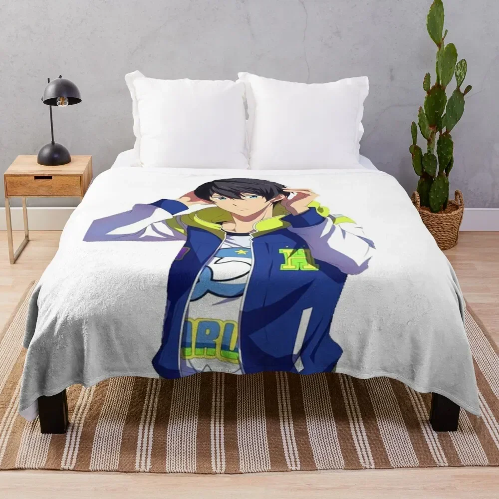 

Haruka Nanase Throw Blanket Cute Plaid Warm Blankets