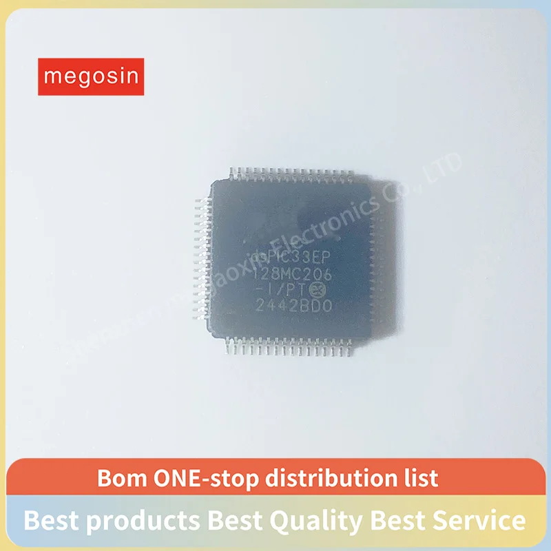 1pcs/lot DSPIC33EP128MC206-I/PT DSPIC33EP128MC206 DSPIC33EP 128MC206 QFP64 Microcontroller chip