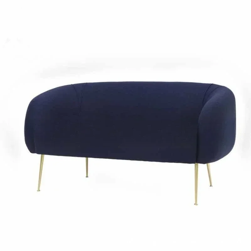 

Nordic stainless steel flannel casual double triple sofa furniture cafe sales office reception sofa