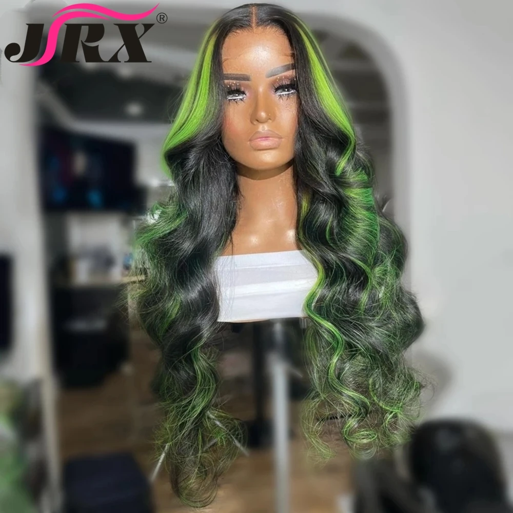 

1B Green Peruvian Body Wave 13x4 Lace Human Hair Wigs for Women Highlight Colored Human Hair Wigs Remy Hair