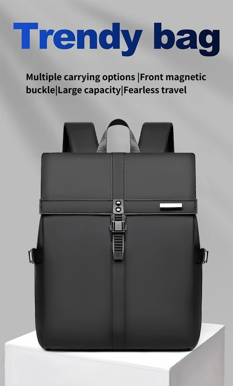 B 2026 Stilvoller Business-Rucksack für Herren, wasserdicht, 14 Zoll, Klapp-Laptop-Rucksack, mehrere Taschen, lässiger Tagesrucksack für Arbeit und Schule – Detail 1