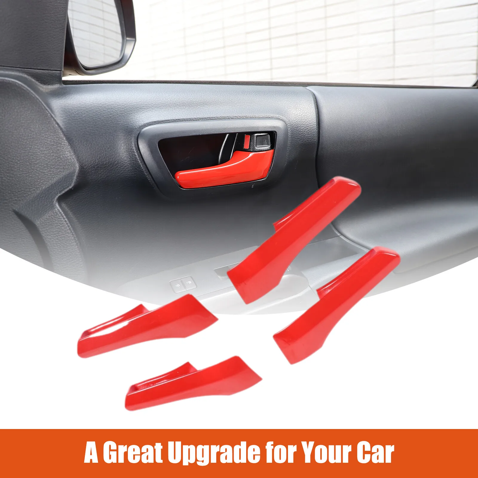 

ABS 3 Color Choice Car Interior Door Grab Handle Decorative Cover For Toyota Hilux 2015-2024 Door Pull Switch Trim Accessories