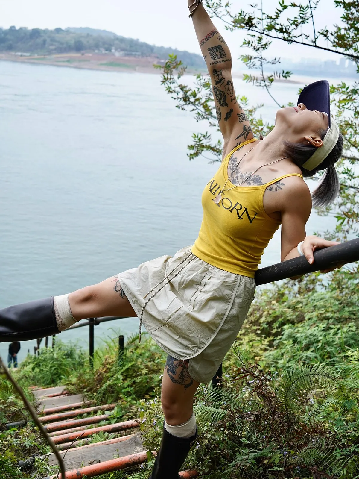 Outdoor Quick Dry High Waist A-Line  Skirt Hiking Camping Stream Walking Casual Style Polyester Fiber A-Shape Skirt