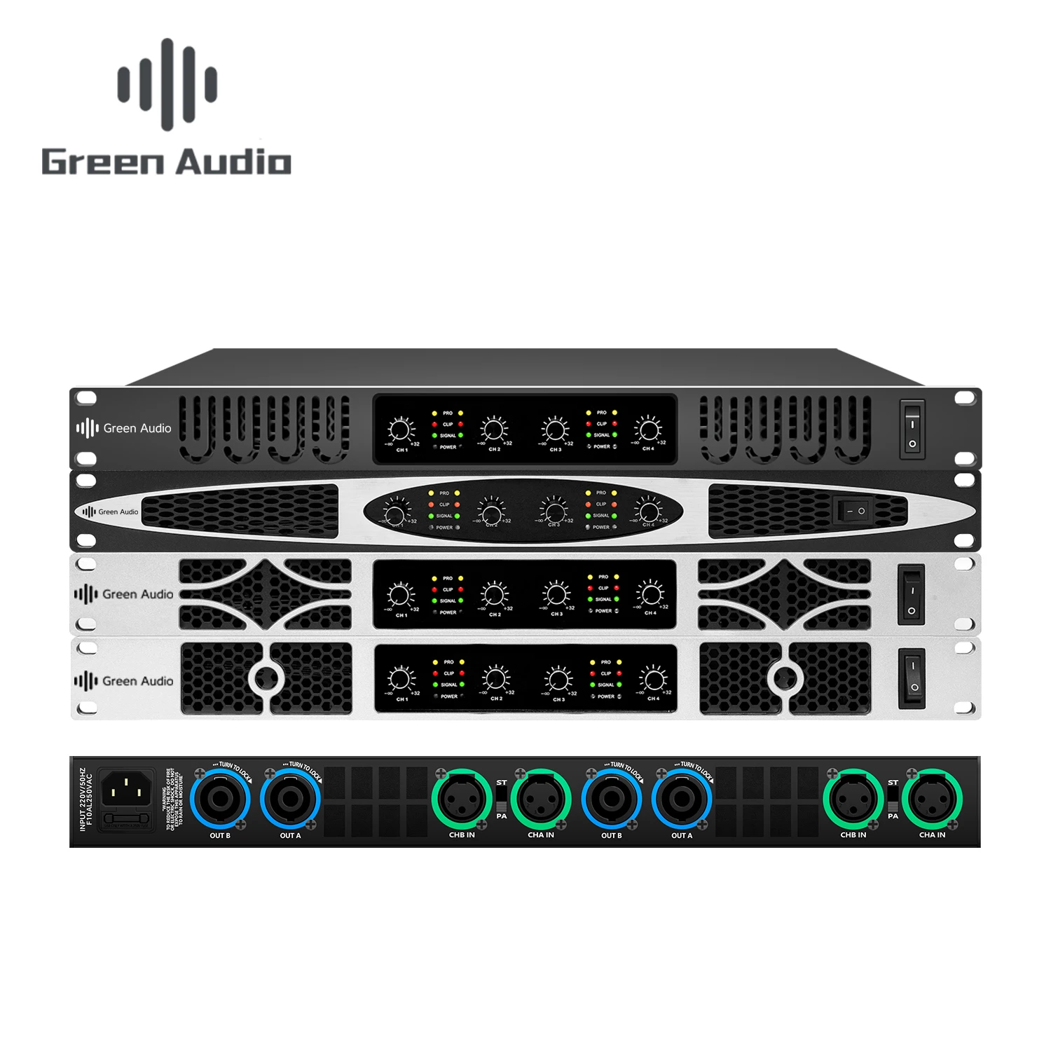 GAP-D4810 professional mixer amplifier 4 Channel  Class D Digital Amplifiers  with 20000W*4 Use for Professional Stage