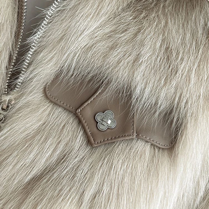 Abrigos cortos de piel de zorro sintética para mujer, moda coreana de retazos, prendas de vestir exteriores de piel peluda que combinan con todo, ropa de calle femenina Y2K, abrigo cálido de manga larga