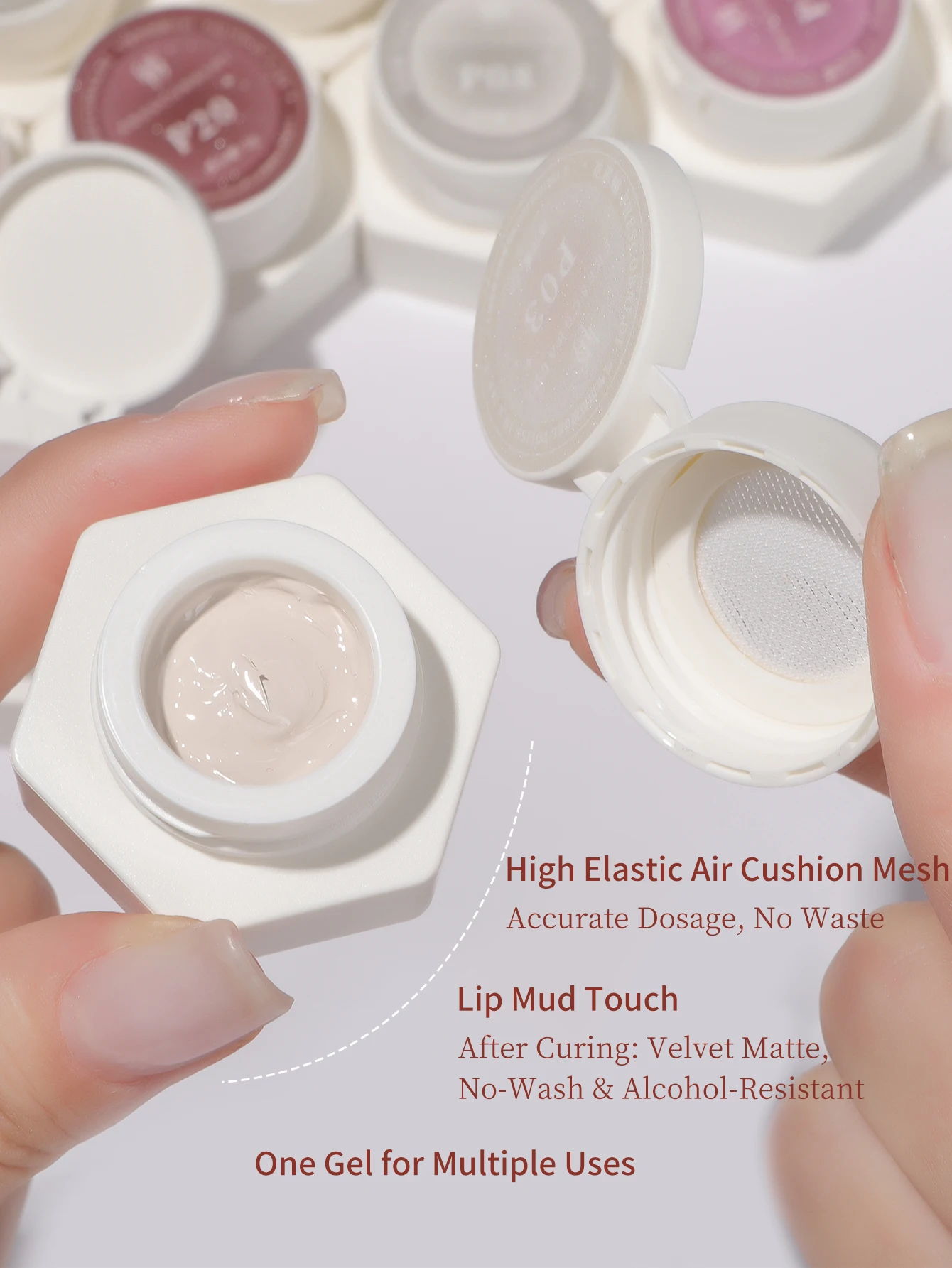 FRESCOBALDI 20-farbiger, aufpinselbarer, hochpigmentierter, halbfester Gel-Nagellack, geeignet für Salon- und Heimgebrauch, für alle Jahreszeiten. – Detail 6