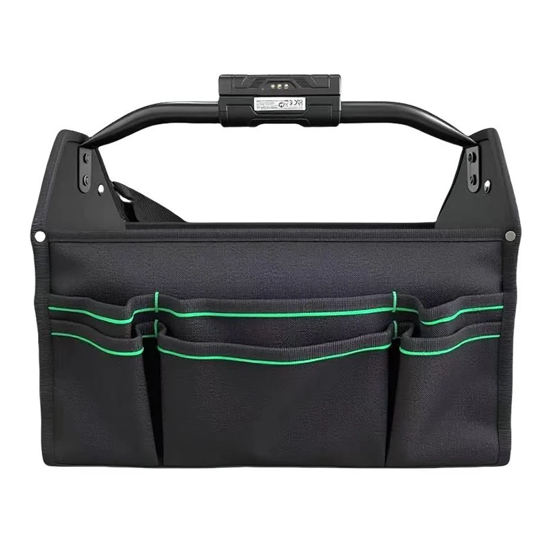 حقيبة يد متينة للأدوات، حقيبة تخزين أدوات سميكة محمولة، مجموعة أدوات كهربائي من قماش أكسفورد، منظم أدوات متعدد الأغراض