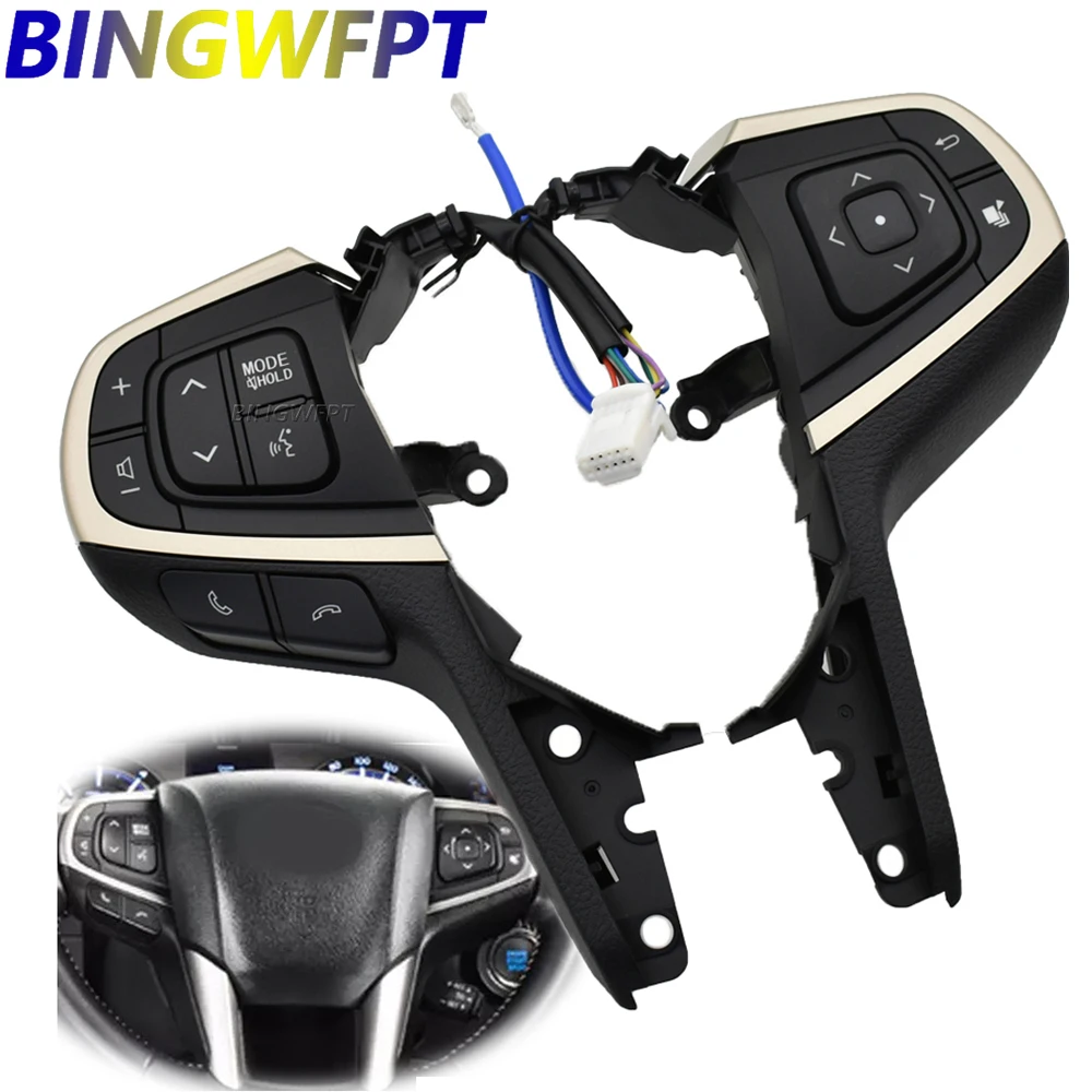 

Многофункциональные кнопки управления аудиосистемой и круиз-контролем на руле для Toyota Innova 2015-2021