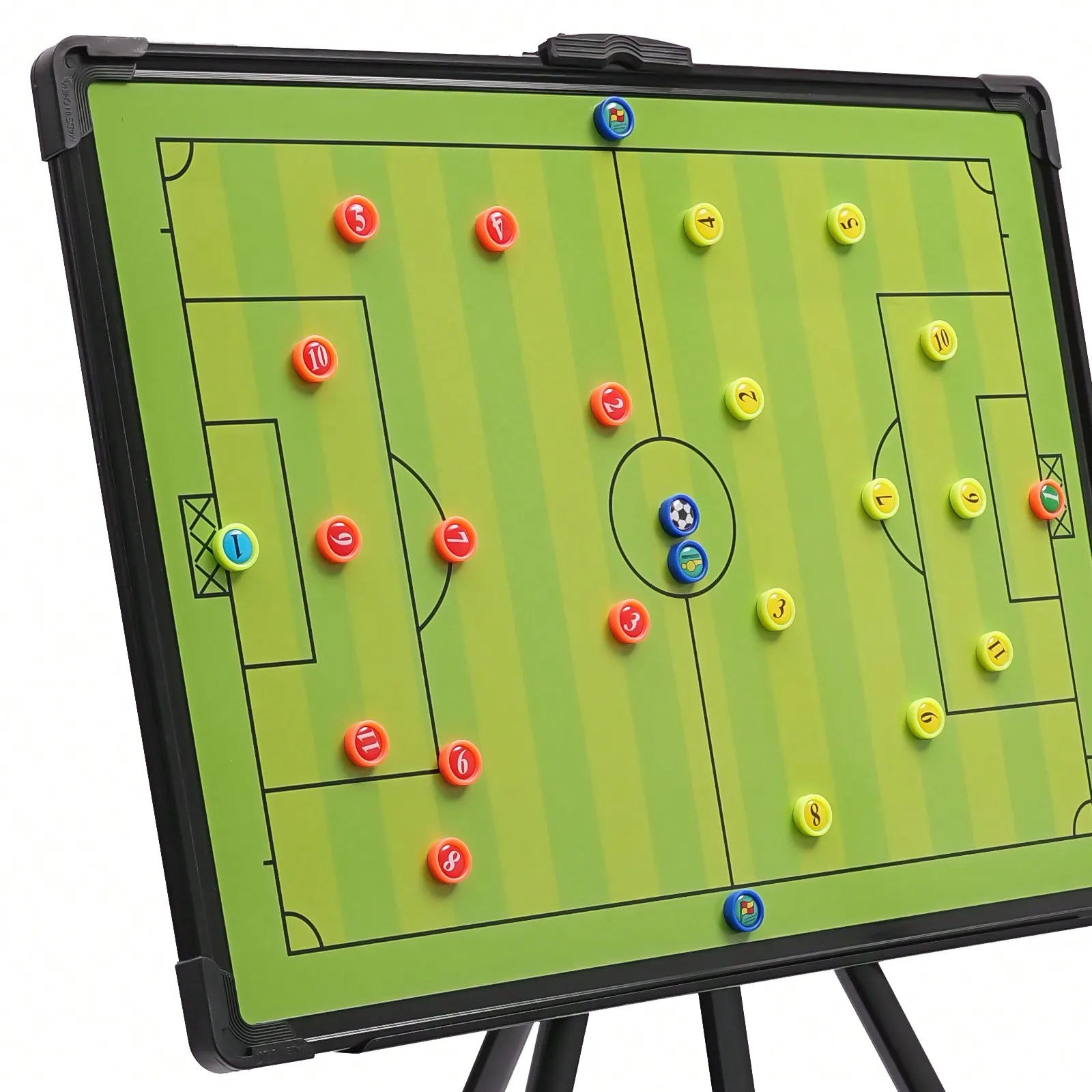 Portable Stainless Steel Tactical Display Magnetic Board, Triangle Bracket Stand Coaching Board, Football Tactical Board