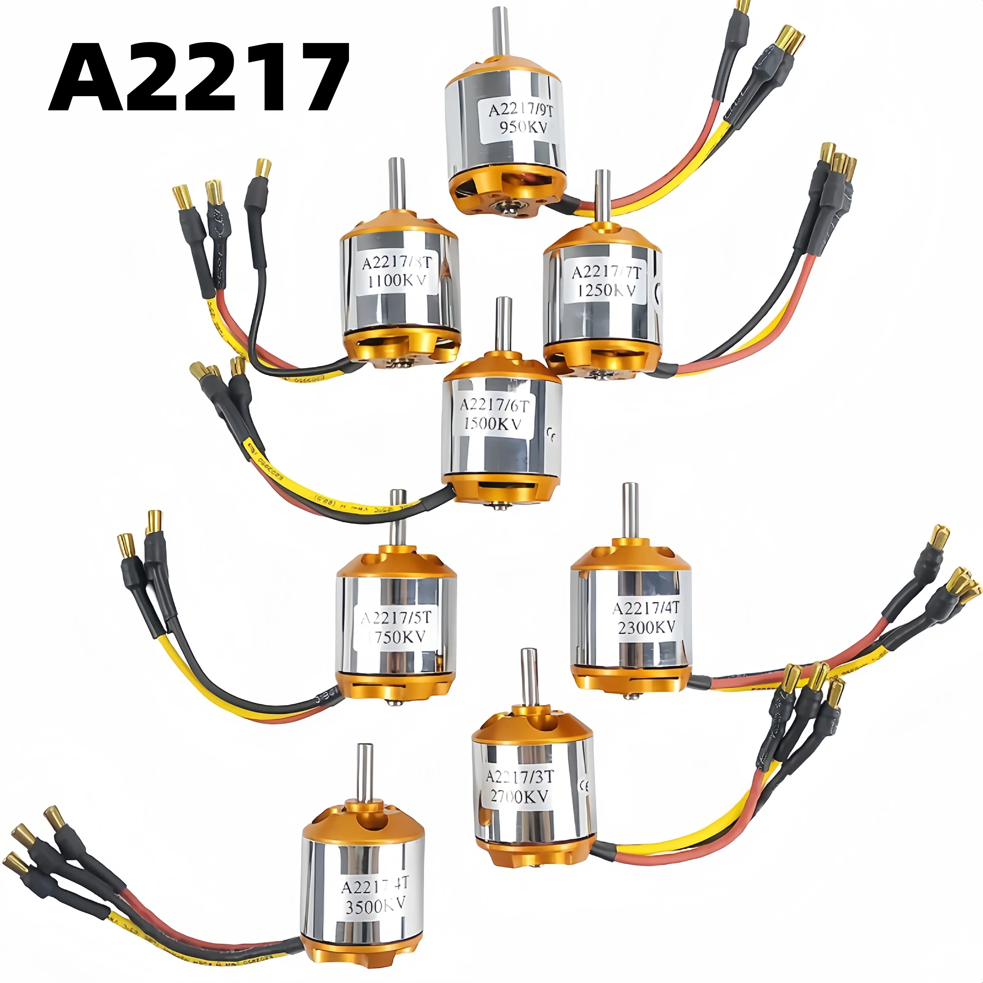 XXD2217 950KV/1250KV/1500KV/2300KV/1700KV Brushless Motors Are Used for Multi Axis, Fixed Wing, and Multi Rotor Aircraft