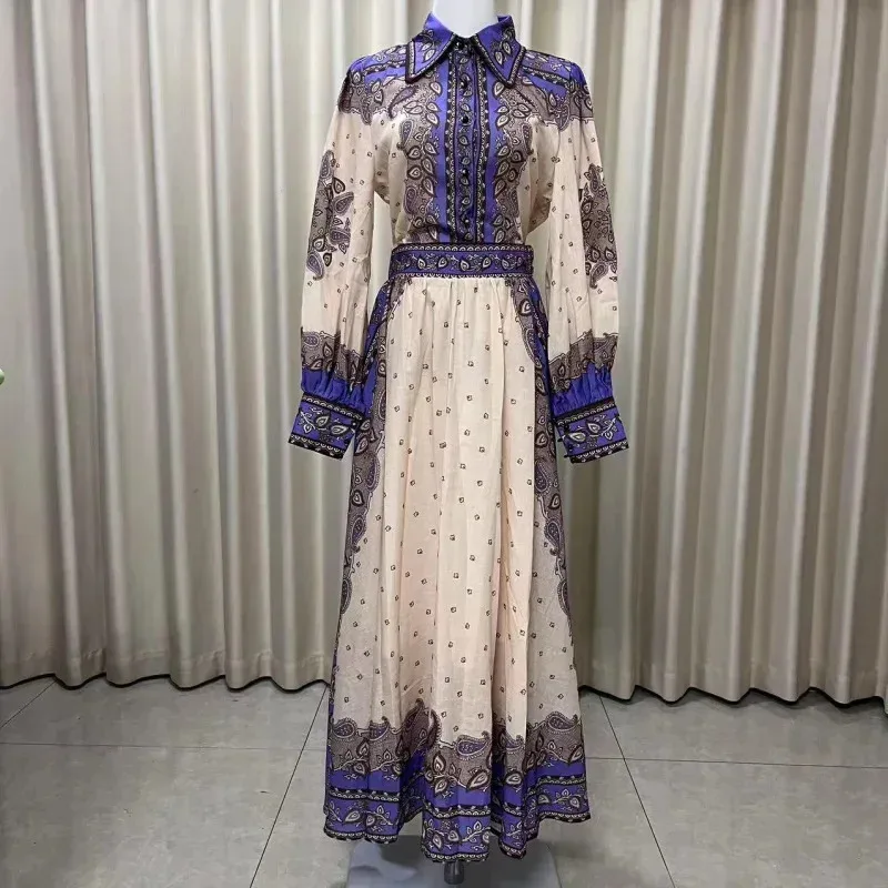 

Женский льняной костюм с цветочным принтом, элегантные длинные костюмы, повседневные костюмы для отдыха, пляжной вечеринки, женская одежда, модные костюмы высокого качества 2025