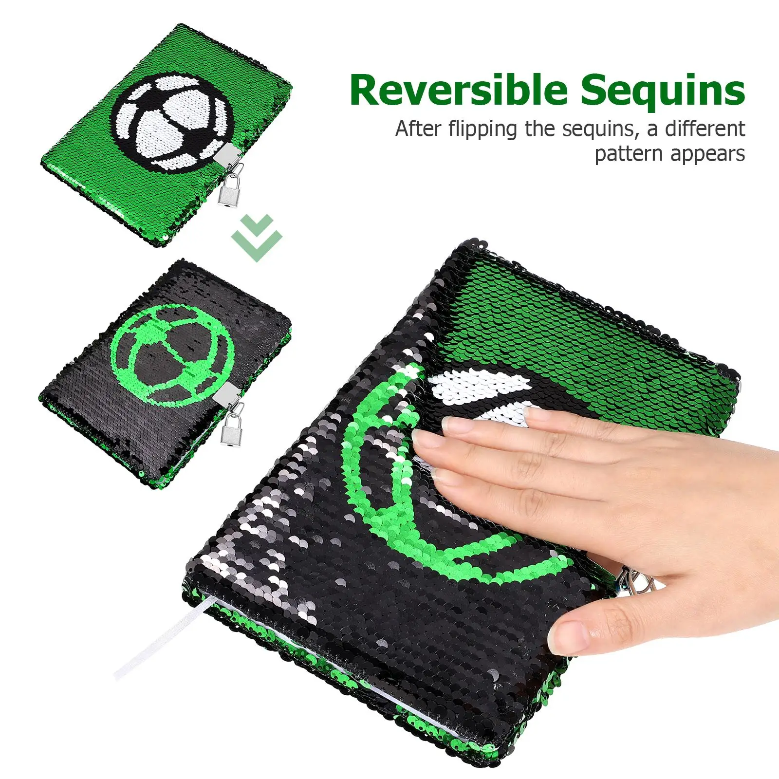 Sports Football Notebook Office A5 Notepad Boys Diary with Lock Key Craft Journal