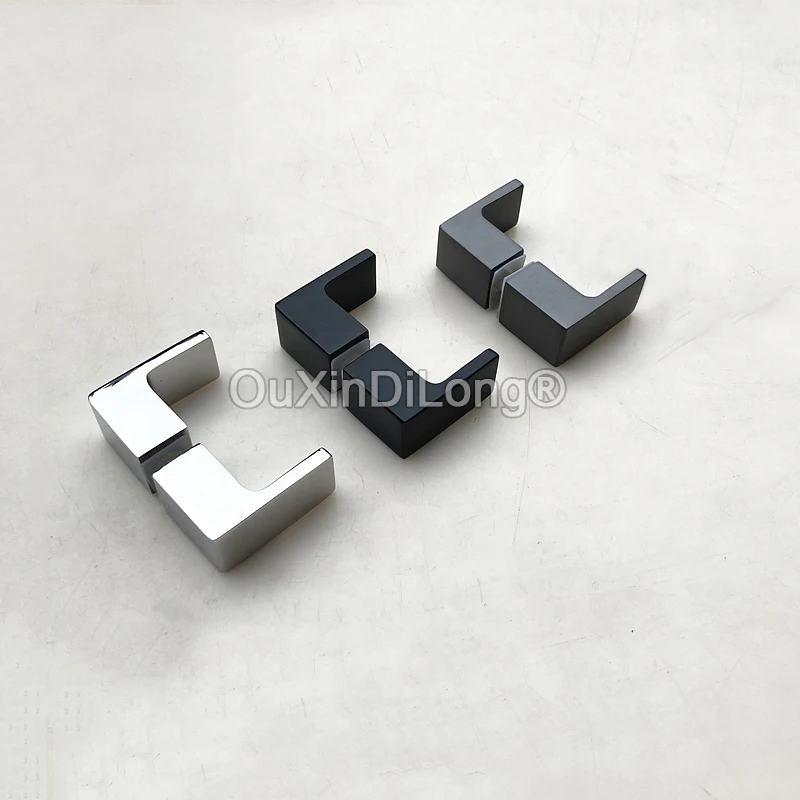 1PCS Solid Stainless Steel Shower Door Knobs Single Hole Pull Back to Back Handles for Shower Doors Chrome/Black/Gun Grey GF1200