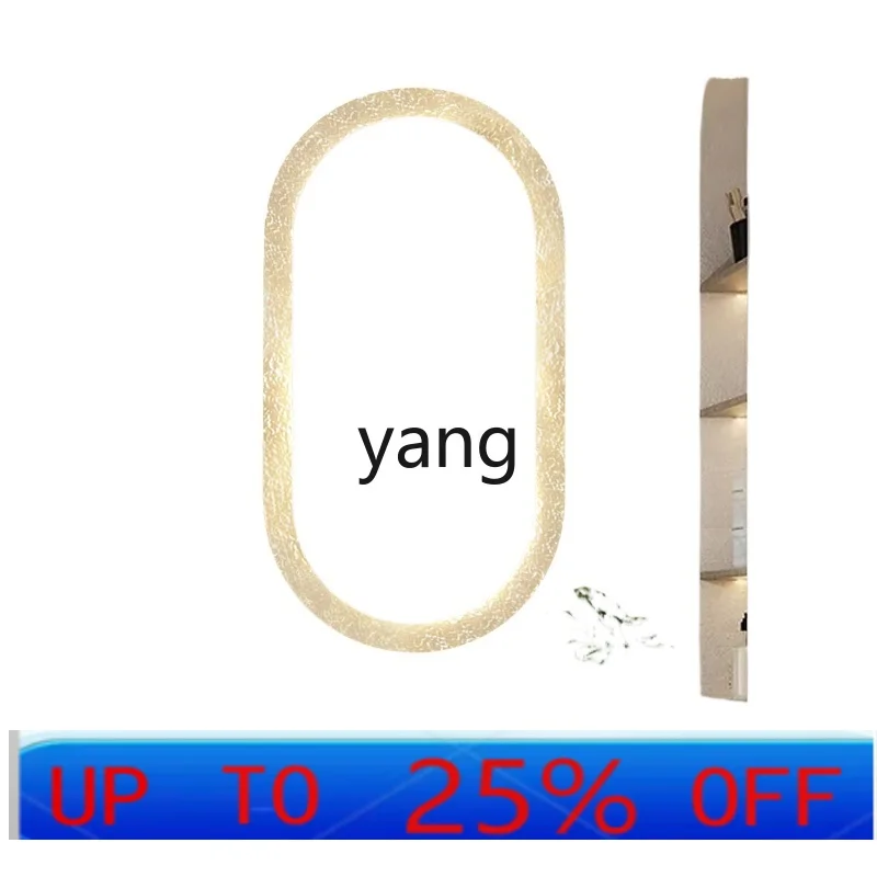 

LMM умное зеркало для ванной комнаты из перфорированного стекла, овальное зеркало для ванной комнаты, настенное зеркало для унитаза