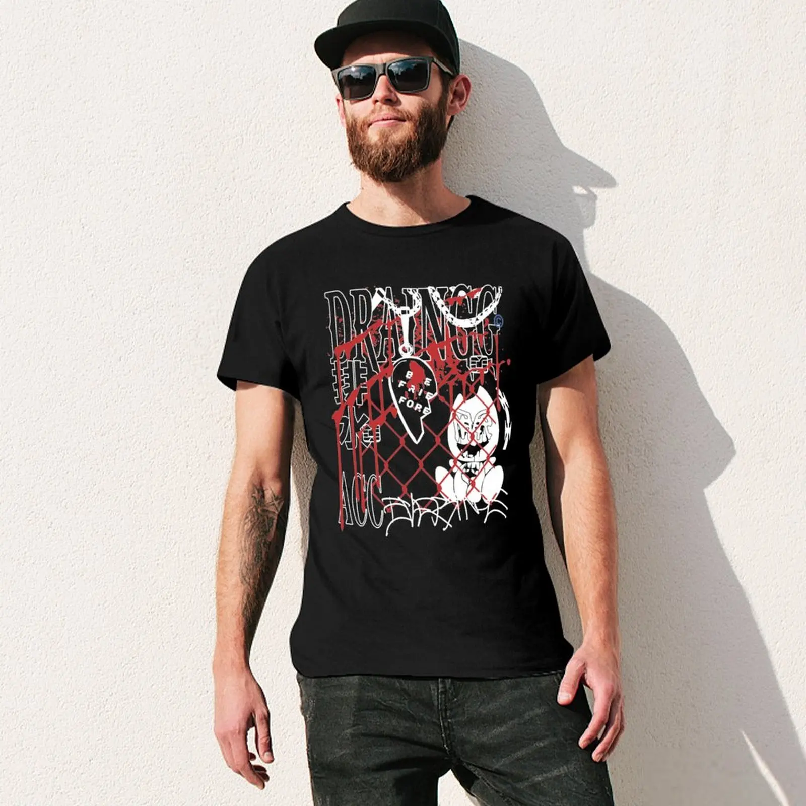 Bladee Merch Ghost T-Shirt oversized t shirt plus size tops Short sleeve tee sublime fruit of the loom mens t shirts