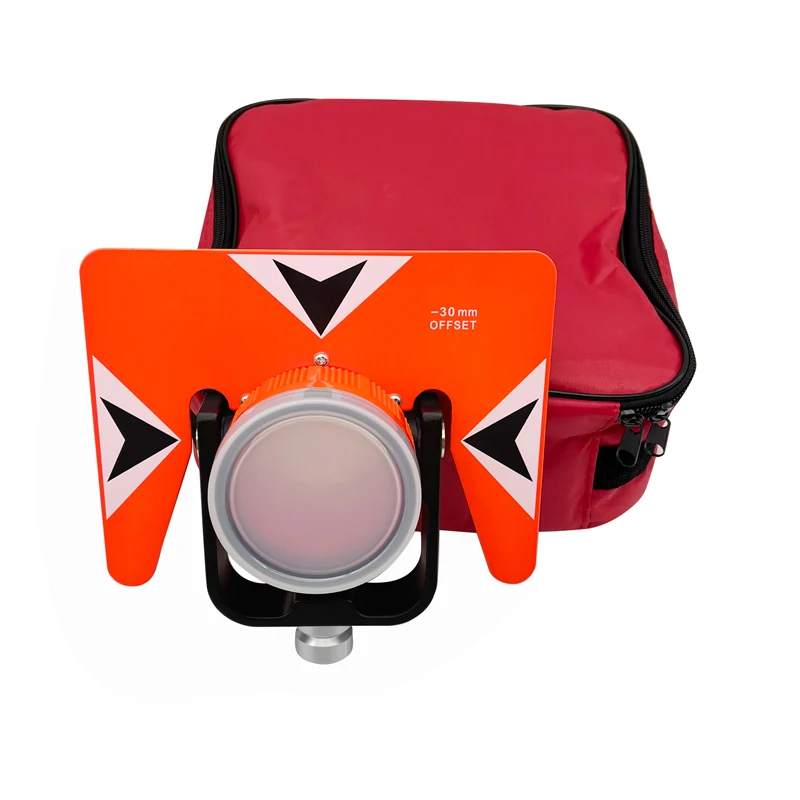 High Quality Red Single Prism For Nikon FOR South For TrimbleTotal Station Prisms Surveying AK18 With Soft Bag