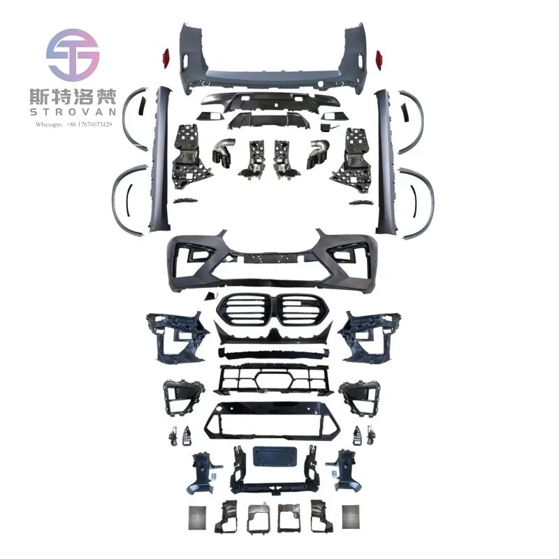 

Cc car G05 Upgrade X5M Full Body Kit X5M Style Front Rear Bumper Kit with Side Skirts Grille Diffuser for X5 G05