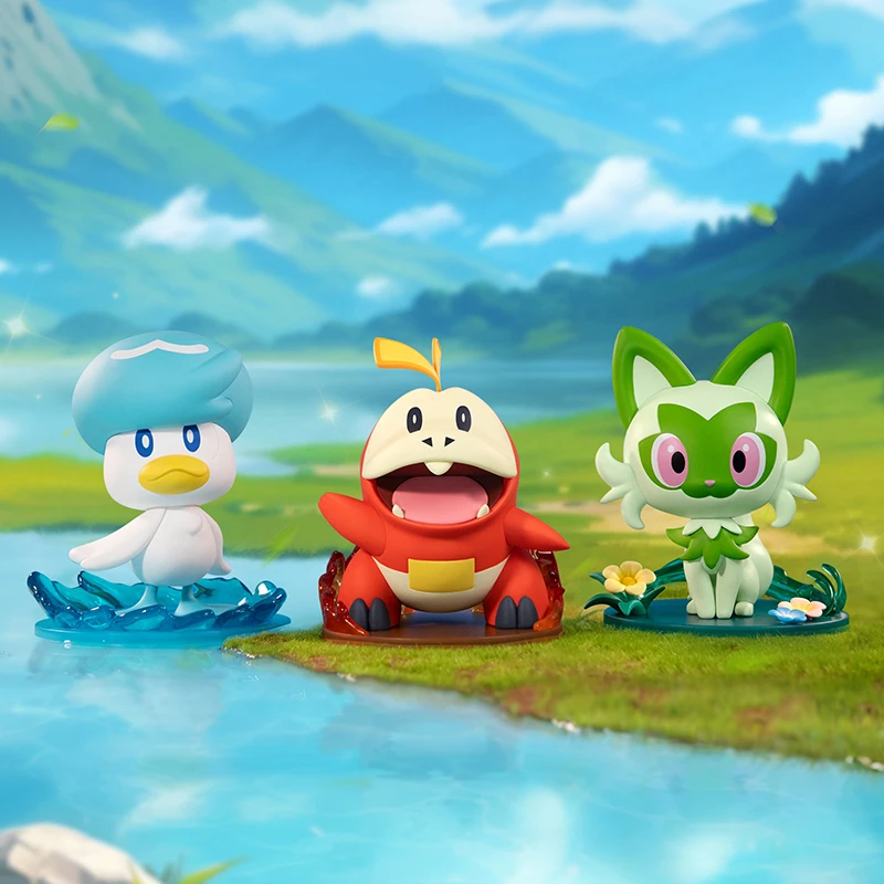 

3 стиля, оригинальная фигурка Pokemon Sprigatito Fuecoco Quaxly, аниме, игрушка большого размера, оригинальные настольные украшения, модель игрушки, домашний декор ﻿