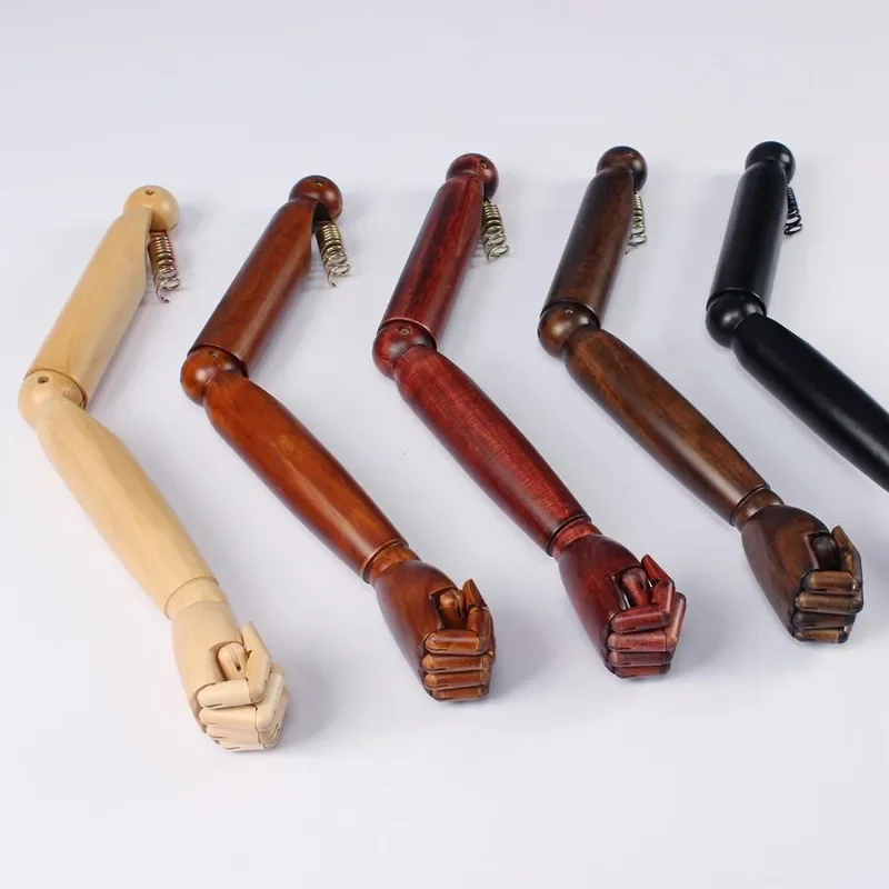 Solid Wood Mannequin Torso with Movable Arms and Detachable Mechanical Hands for Clothing Display