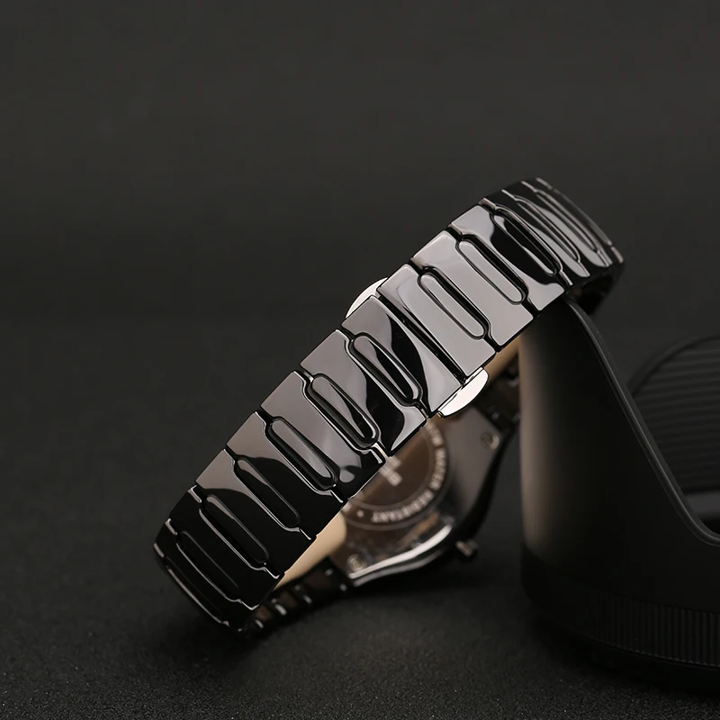 BERNY Ceramic Quartz Watch for Men /Women Luxury Dress Black Ceramic Wristwatch Sapphire Crystal Calendar Luxury Couple Watches