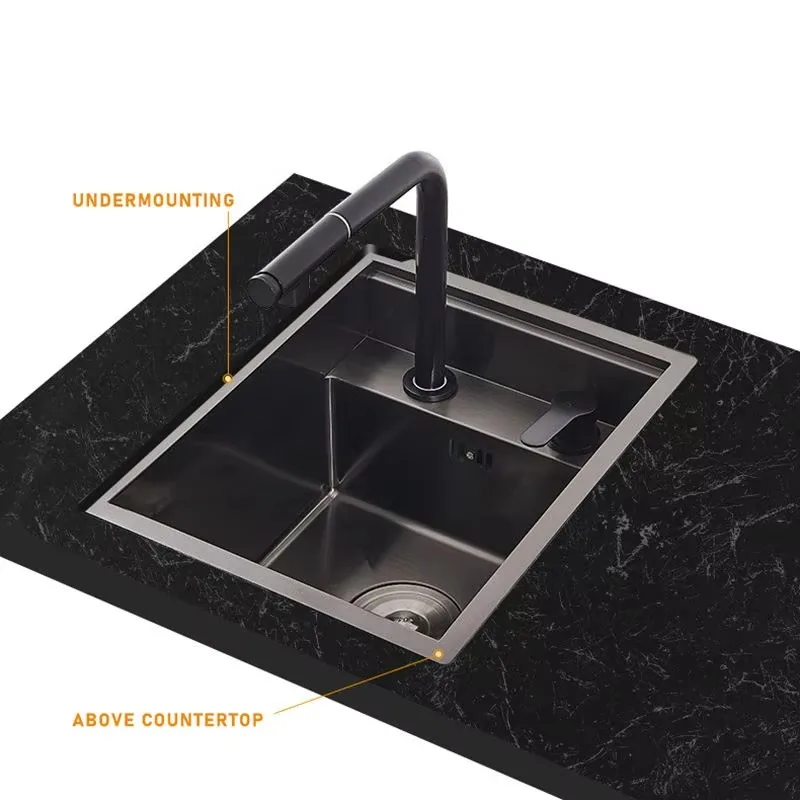 Sink Hidden 304 Stainless Steel Single Bowl Waterfall Multifunctional Smart Kitchen Sink with Washing Machine