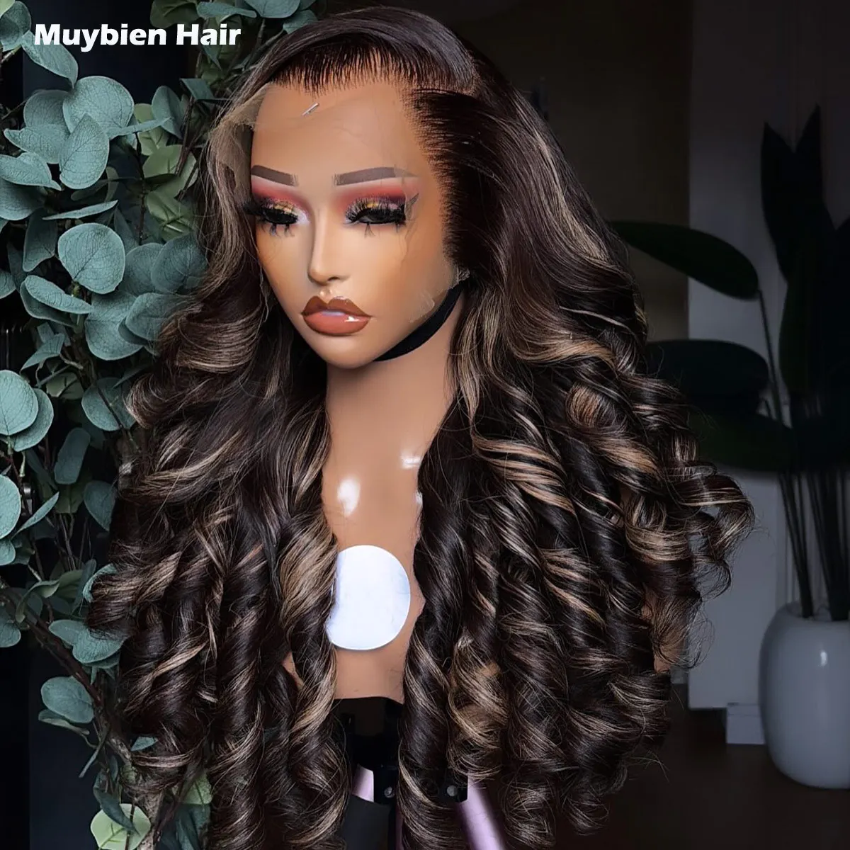 350 High Density Piano Color 13x4 Lace Front Bouncy Curly Wig 100% Human Hair Highlight Blonde Glueless Wigs Ready to Wear Wigs
